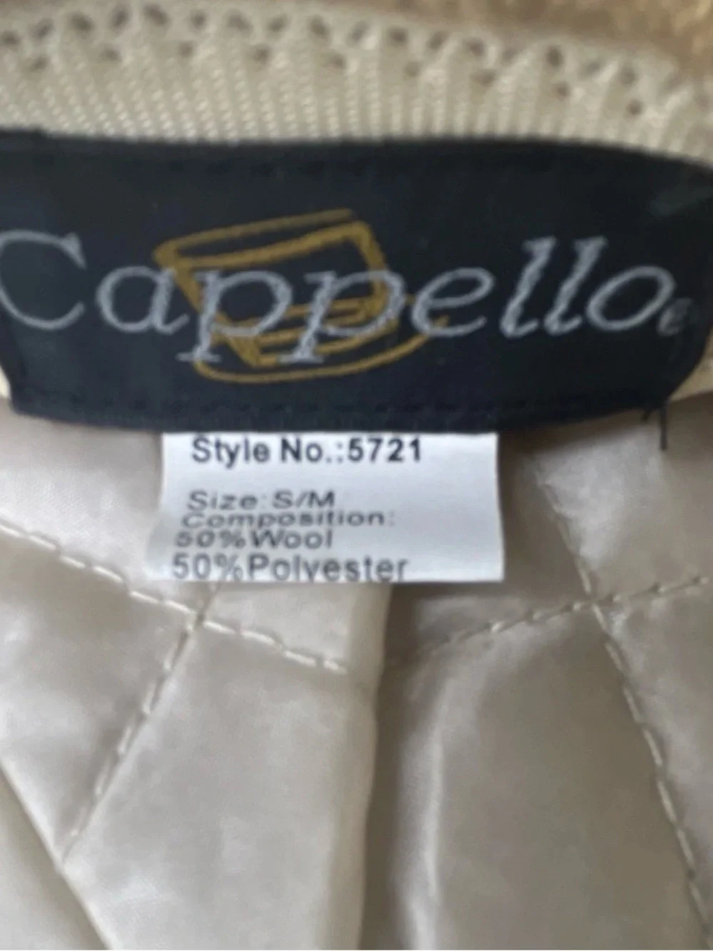 Cappello Men's Tan Wool Flat Cap - Classic Newsboy Ivy Driver Hat NWOT